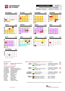 Calendario académico 2015-16