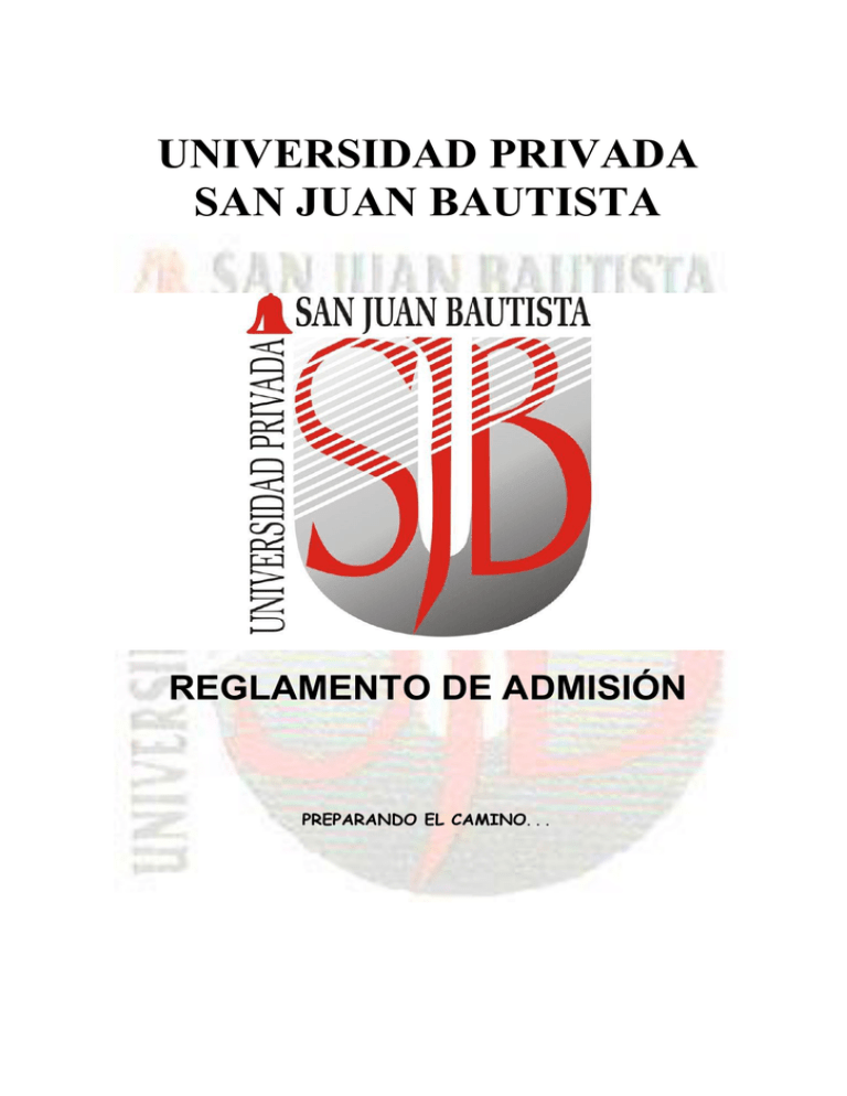 Reglamento De Admisi n