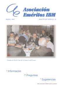 Boletín 29 - MARZO 2004 - Asociación Eméritos IBM