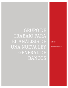 grupo de trabajo para el análisis de una nueva ley general de bancos