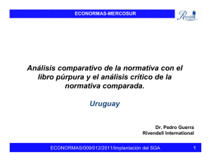 Análisis comparativo de la normativa con el libro púrpura. Uruguay