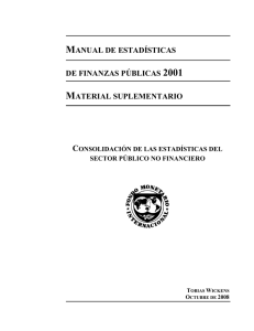 Consolidacíon de las estadísticas del sector público no