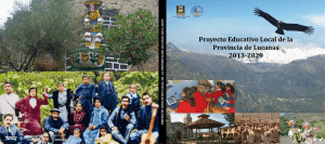 Proyecto Educativo Local de la Provincia de Lucanas 2013