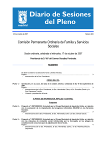 Comisión Permanente Ordinaria de Familia y Servicios Sociales