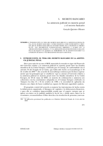 5. SECRETO BANCARIO La asistencia judicial en materia penal y el