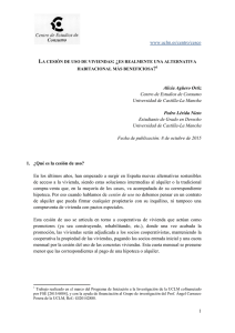 La cesión de uso de viviendas - Universidad de Castilla