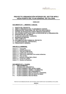 proyecto urbanización interior del sector npr-5 vega-puerto