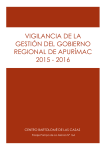 vigilancia de la gestión del gobierno regional de apurÍmac 2015