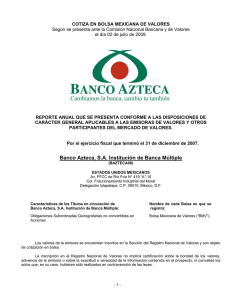 Banco Azteca, SA Institución de Banca Múltiple