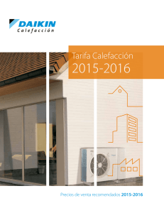 Tarifa Daikin 2015-2016