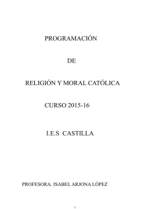 PROGRAMACIÓN DE RELIGIÓN Y MORAL CATÓLICA CURSO