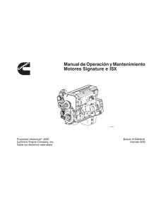 Manual de Operación y Mantenimiento Motores Signature e ISX