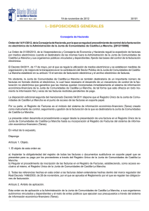 Orden de 14/11/2012, de la Consejería de Hacienda, por la que se