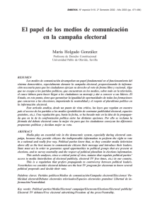 El papel de los medios de comunicación en la campaña electoral