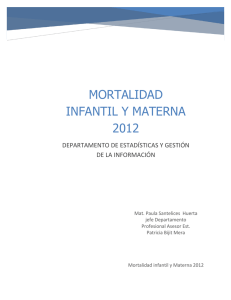 mortalidad infantil y materna 2012 - DEGI SSMO