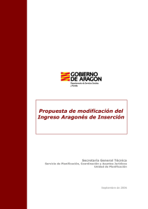 Propuesta de modificación del IAI del Gobierno de Aragón