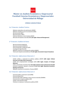 Máster en Análisis Económico y Empresarial Facultad Ciencias