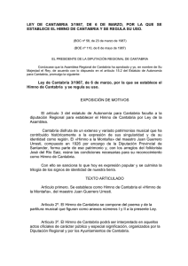 Ley 3/1987 - Parlamento de Cantabria