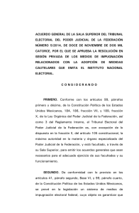 Acuerdo General 5/2014 - Tribunal Electoral del Poder Judicial de la