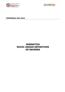 Normativa juegos deportivos de navarra 2015-2016