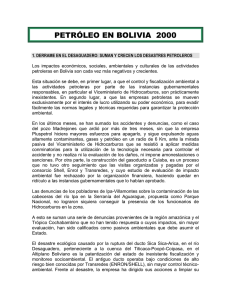 petróleo en bolivia 2000