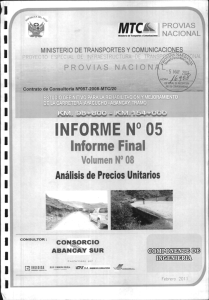 INFORME 05 - VOL 08 ANALISIS PRECIOS