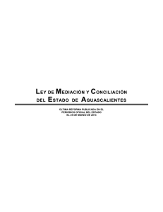 Ley de Mediación y Conciliación del Estado de Aguascalientes