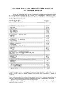 Ordenanza del Impuesto de Vehículos de Tracción Mecánica