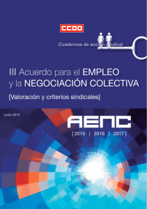 III Acuerdo para el EMPLEO y la NEGOCIACIÓN COLECTIVA