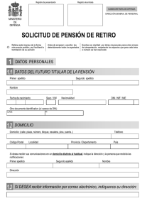 solicitud de pensión de retiro