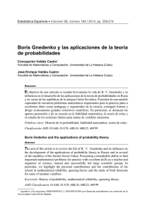 Boris Gnedenko y las aplicaciones de la teoría de probabilidades