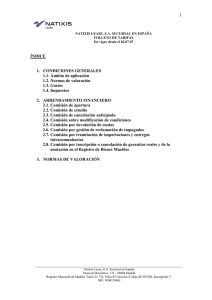 1 ÍNDICE 1. CONDICIONES GENERALES 1.1