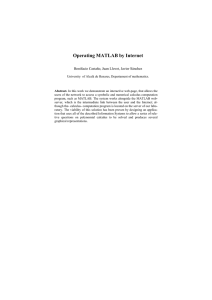 Operating MATLAB by Internet - CEUR