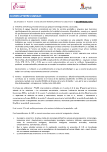 sectores promocionables - Junta de Castilla y León