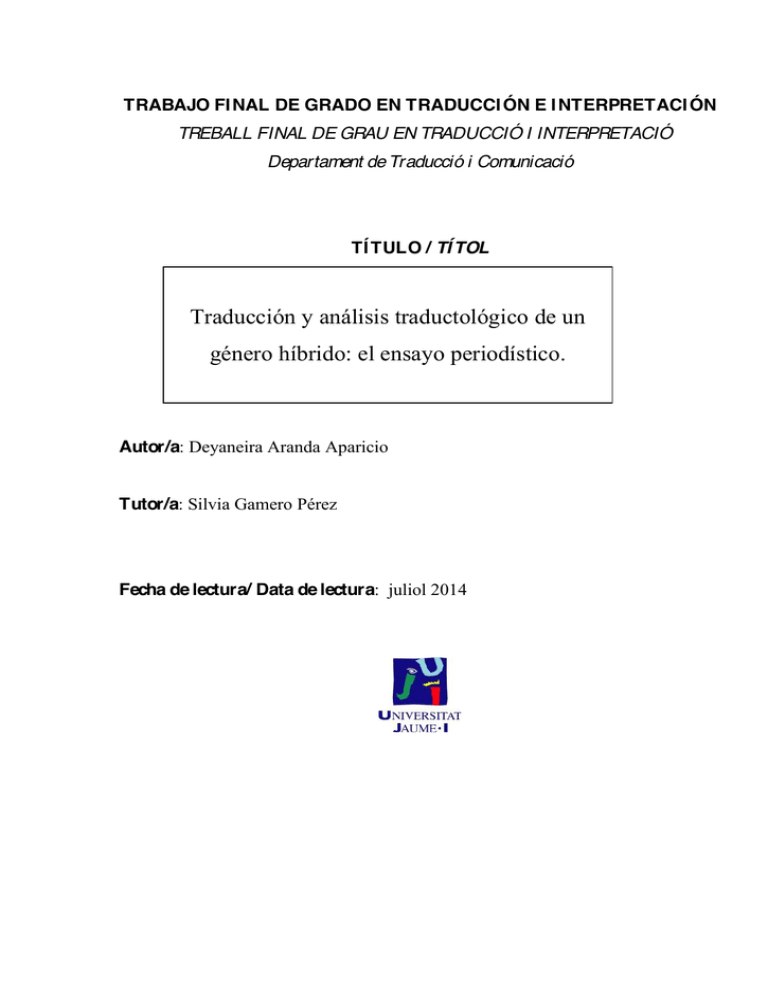 final dissertation traduccion