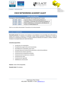 CISCO NETWORKING ACADEMY ULACIT