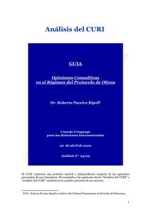 Análisis del CURI 04/2009 - Consejo Uruguayo para las Relaciones