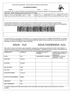 agua: h2o agua oxigenada: h2o2 - Colegio Nacional Nicolas Esguerra