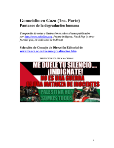 Genocidio en Gaza (1ra. Parte) - Regreso a la página principal