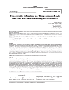 Endocarditis infecciosa por Streptococcus bovis