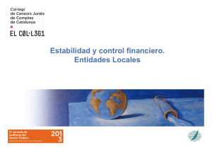 Estabilidad y control financiero. E tid d L l Entidades Locales