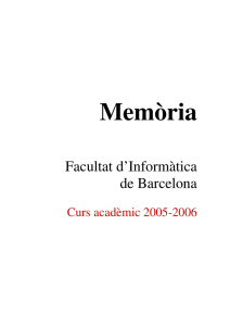 Memòria FIB 2005-2006 - Universitat Politècnica de Catalunya