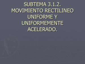 SUBTEMA 3.1.2. MOVIMIENTO RECTILINEO UNIFORME Y