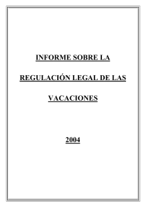 regulación jurídica de las vacaciones