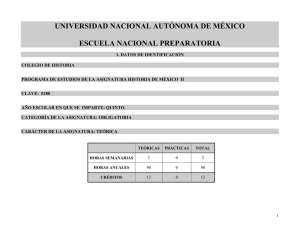 Programa estudios Historia de México II UNAM