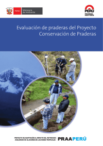 Evaluación de praderas del Proyecto Conservación de