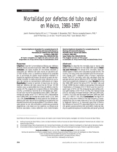 Mortalidad por defectos del tubo neural en México, 1980