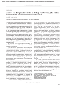 Acuerdo con European Association of Urology para traducir guías