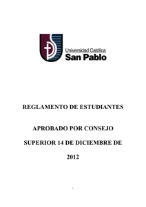 Reglamento de Estudiantes - Universidad Católica San Pablo