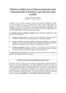 Contabilidad de los Fondos de Pensiones en el nuevo P.G.C.